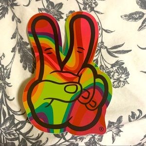 Trippy peace sign Dutch Bros sticker